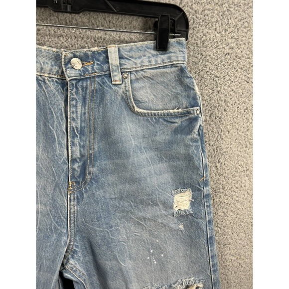 New Free People With The Band Relaxed Jeans LA Blue - Picture 5 of 12